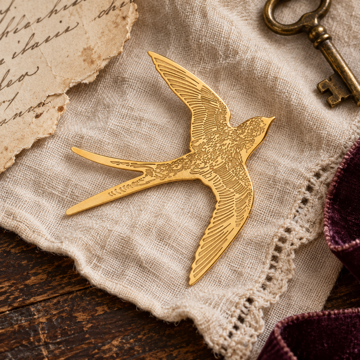 BrocanteHome Swallow Brooch
