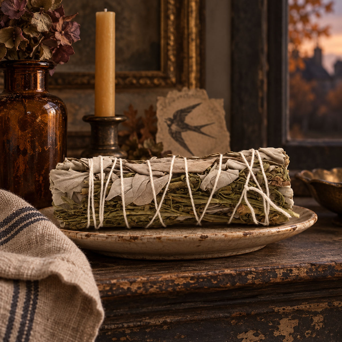 White Sage & Ruda Smudging Stick