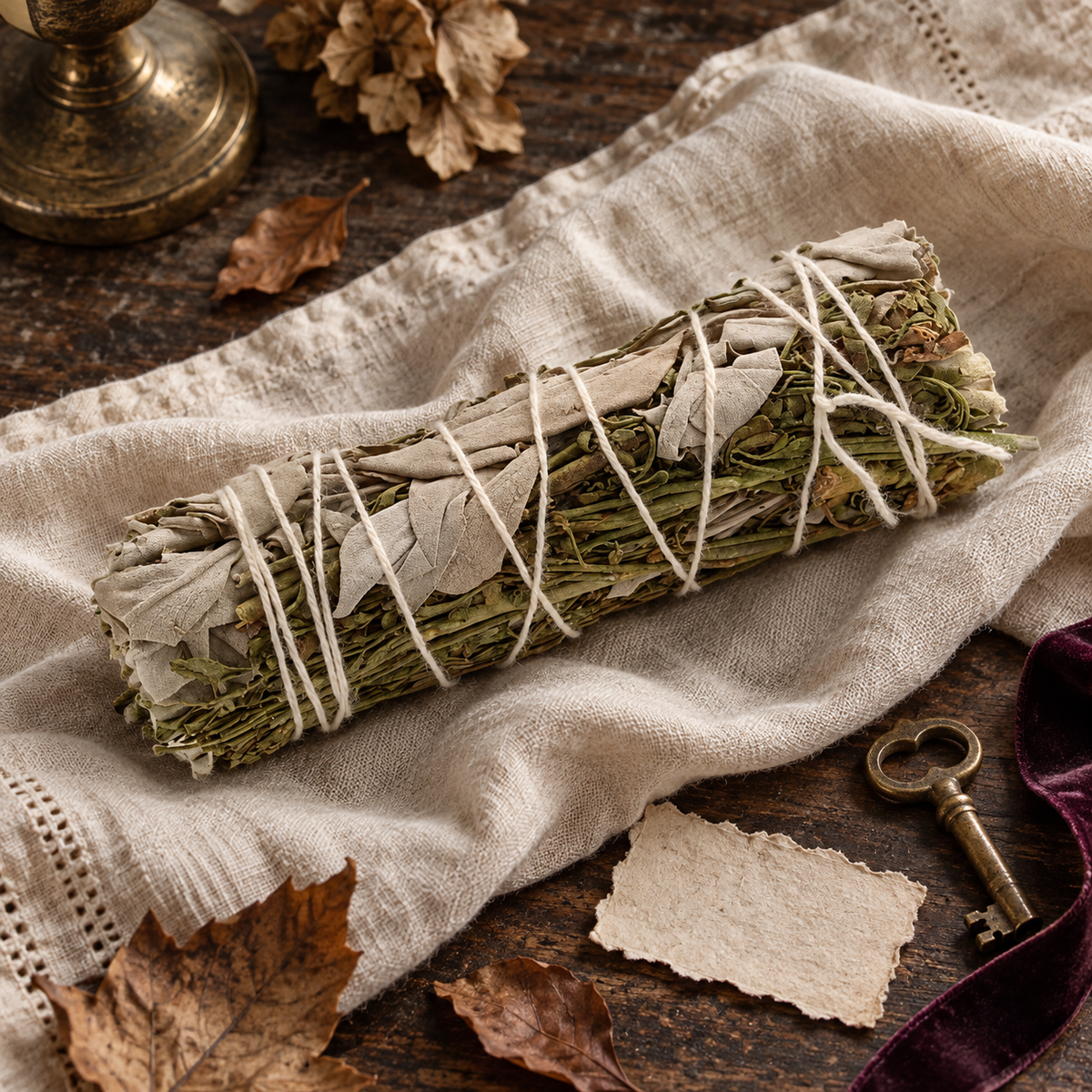 White Sage & Ruda Smudging Stick