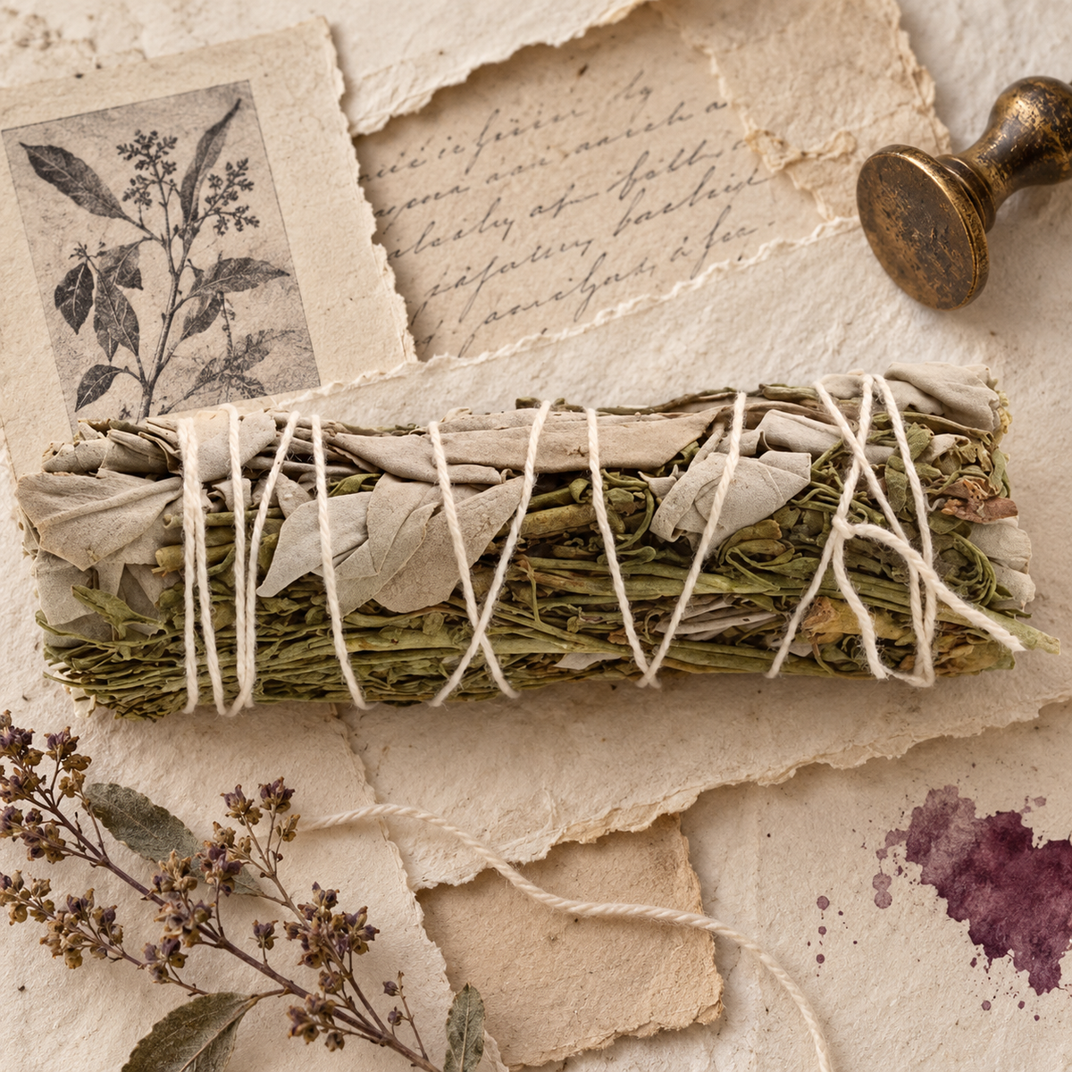 White Sage & Ruda Smudging Stick